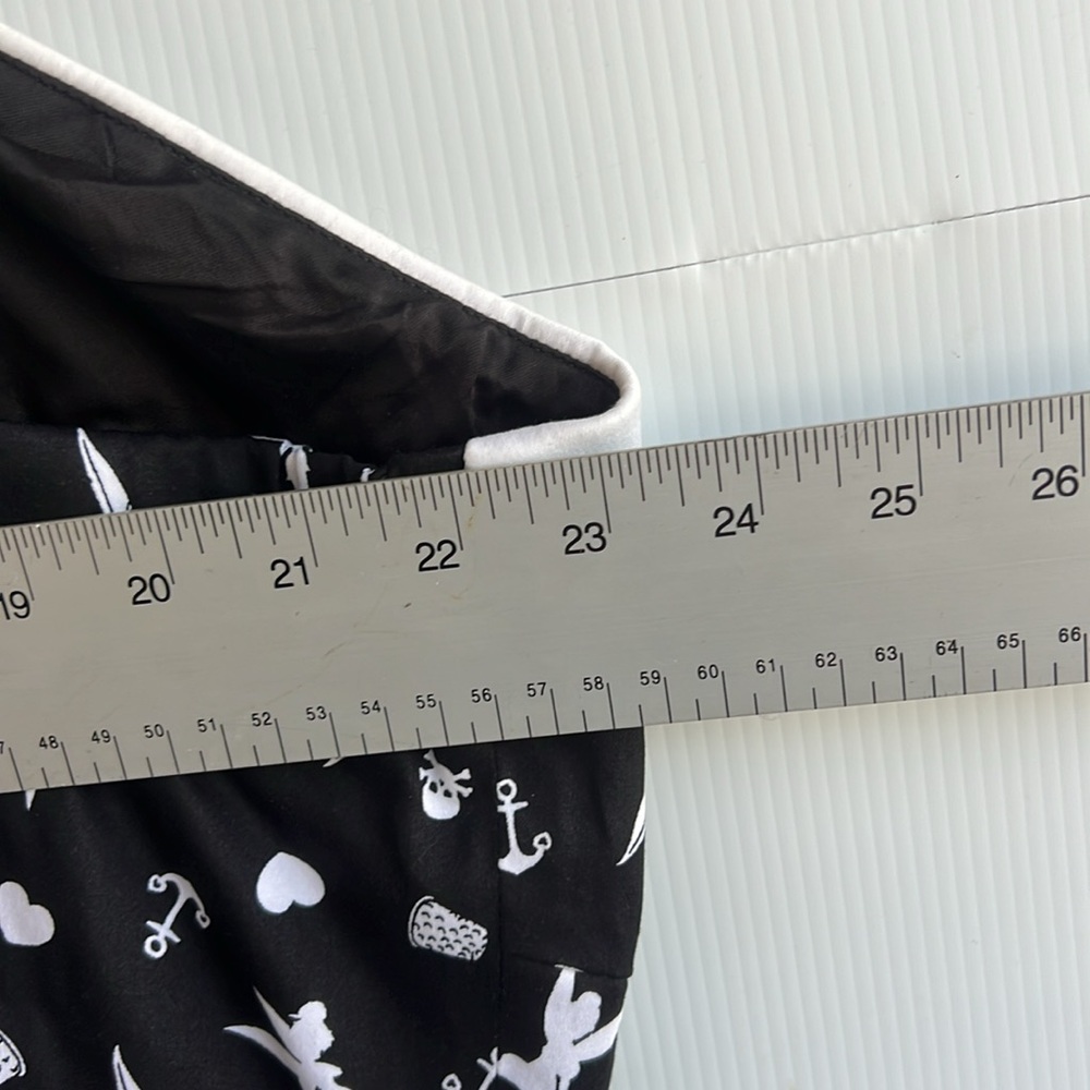 NEW Torrid Tinkerbell Sailor Dress Plus Size 24 Black White Tink Skulls Disney - Picture 6 of 13